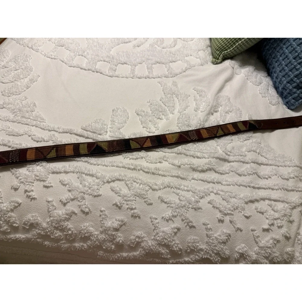 Men's Brighton Fabric/ Leather Laced Belt #30985 Size 36